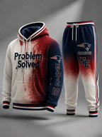 Unisex Football Premium Cotton-Blend Waffle Knit Hoodie And Jogger Set