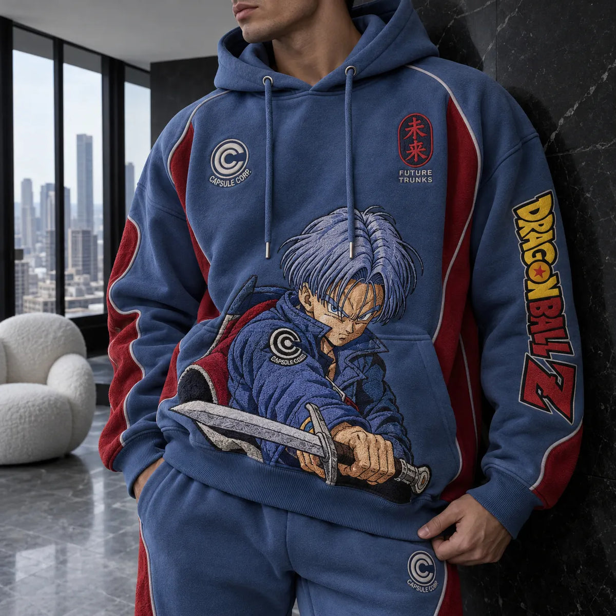 Unisex Oversized Casual Anime-print Hoodie
