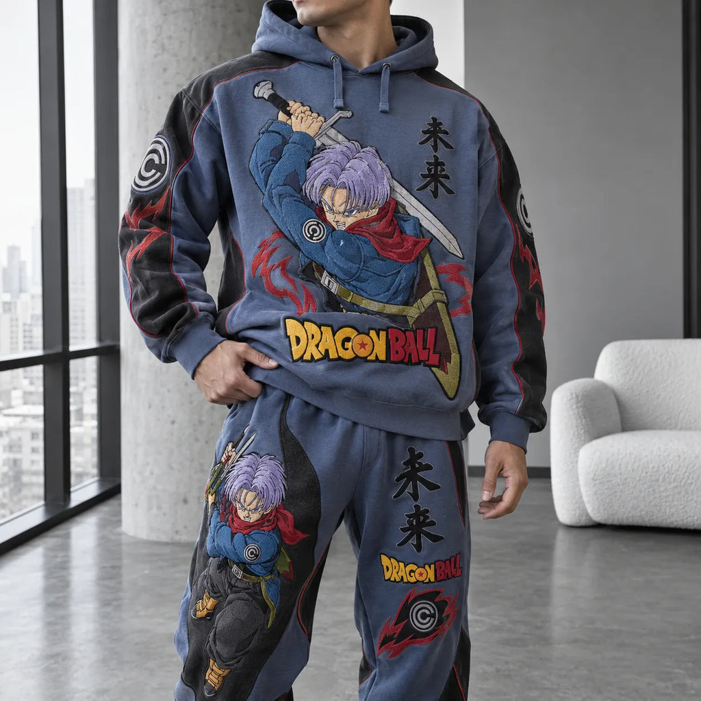 Unisex Oversized Casual Anime-print Hoodie