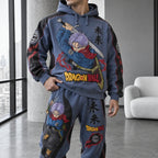 Unisex Oversized Casual Anime-print Hoodie
