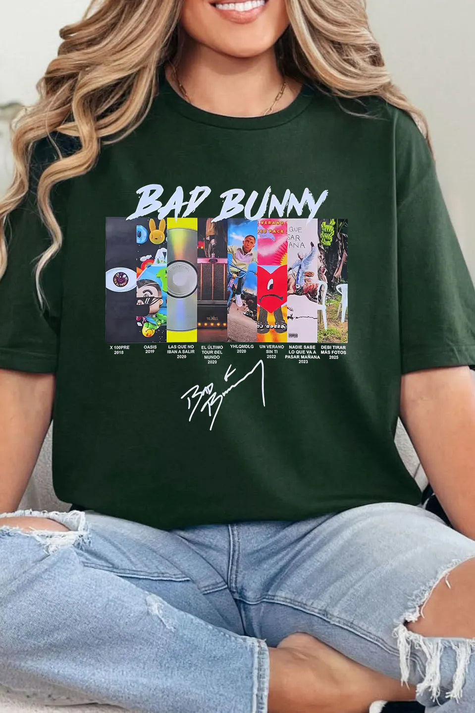 badbunny round neck T-shirt