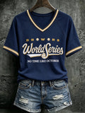Women's Baseball Print T-Shirt
