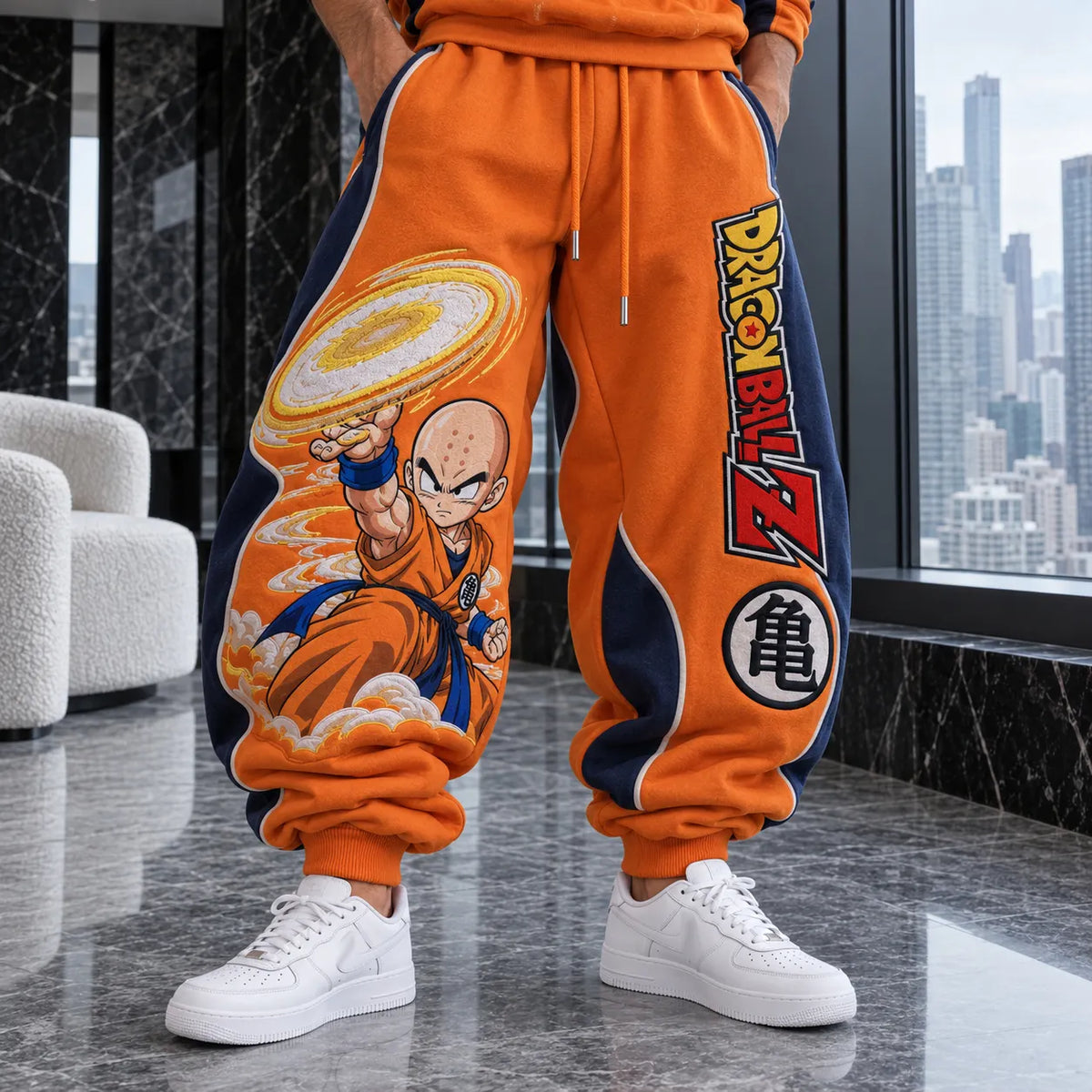 Unisex Loose-fit Casual Lantern-style Sweatpants