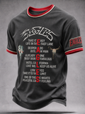 Men's Music Print T‐Shirt