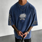 Unisex Anime-Style Retro Oversized T-Shirt