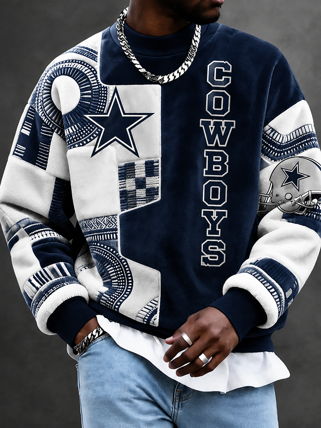 Men's Football Print Sweatershirts