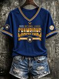 Women's Baseball Print T-Shirt