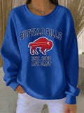 Women's Football Crew-Neck Long-Sleeve Sweatshirt