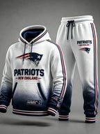 Football Premium Cotton-Blend Waffle Knit Hoodie And Jogger Set