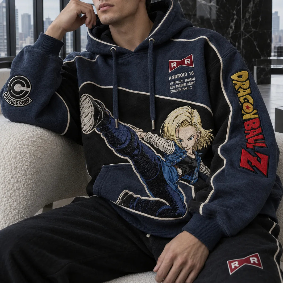 Unisex Oversized Casual Anime-print Hoodie