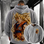 Unisex Oversized Casual Anime-print Corduroy Hoodie