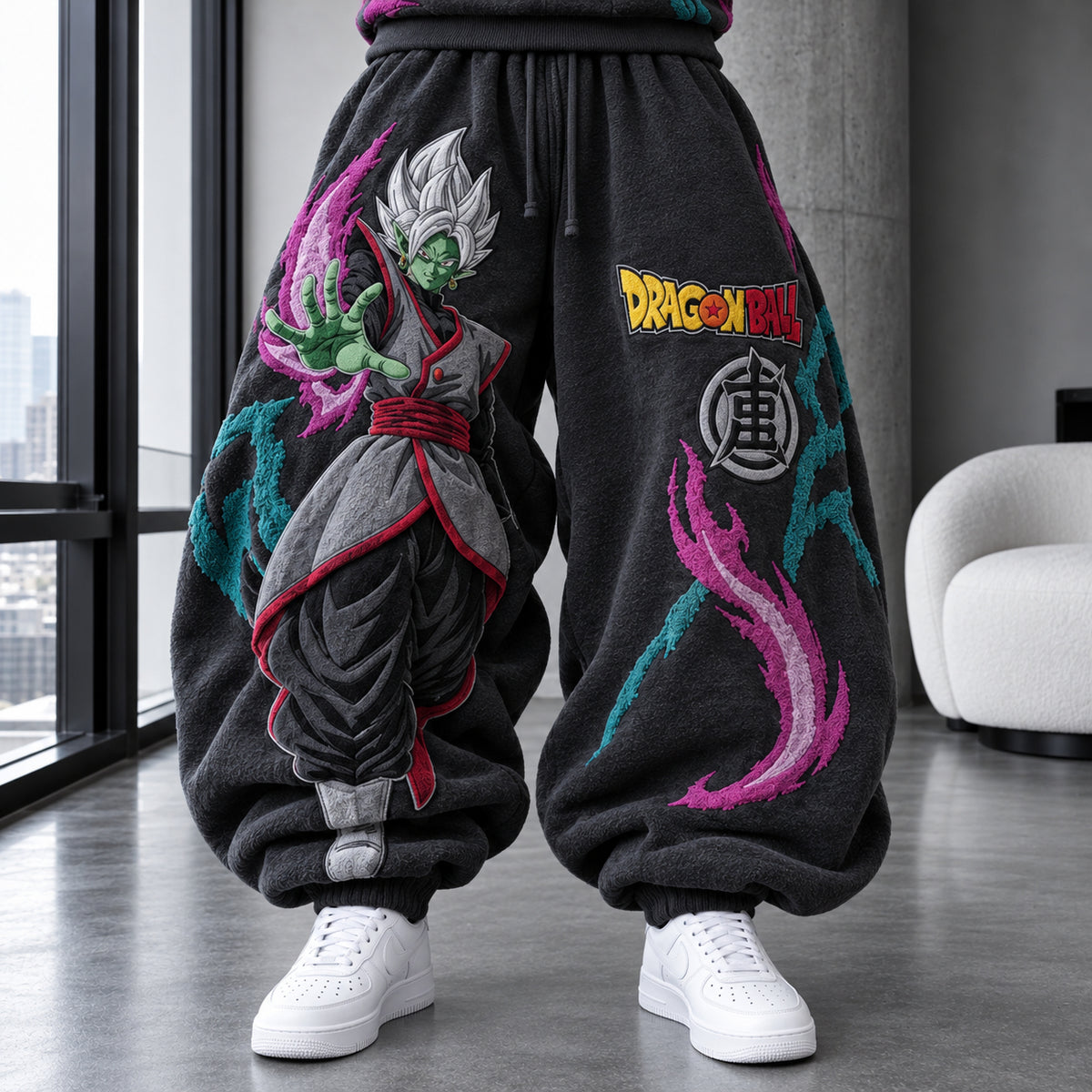 Unisex Loose-fit Casual Lantern-style Sweatpants