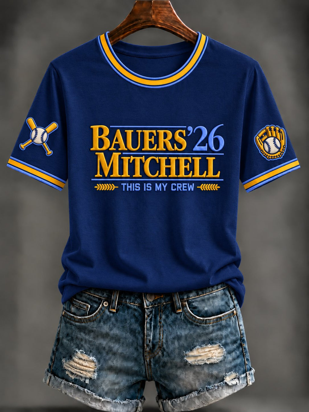 Women's Baseball Print T-Shirt