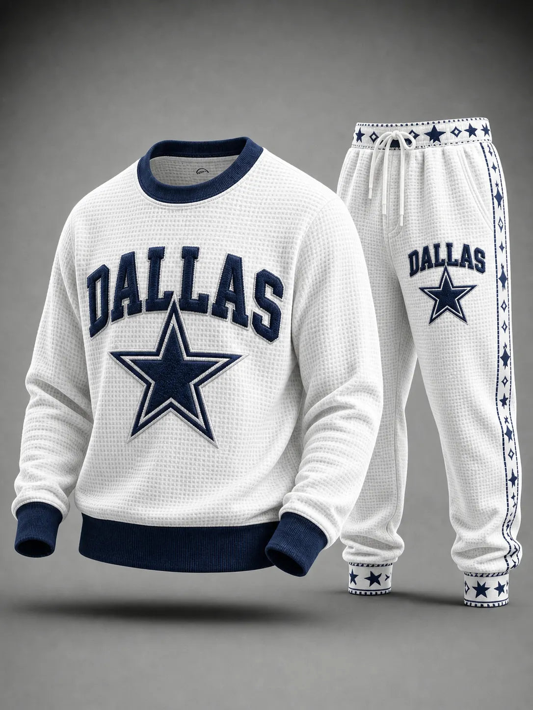 Unisex Casual Football Print Sweatershirts Set