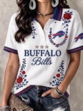 Women's Football Fan Short-sleeve Polo Shirt