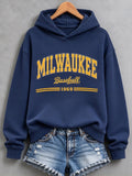 Women's Baseball Print Sweatshirt