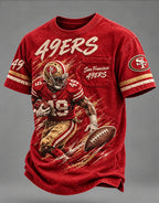 Men's Vintage Football Graphic Pocket T-Shirt