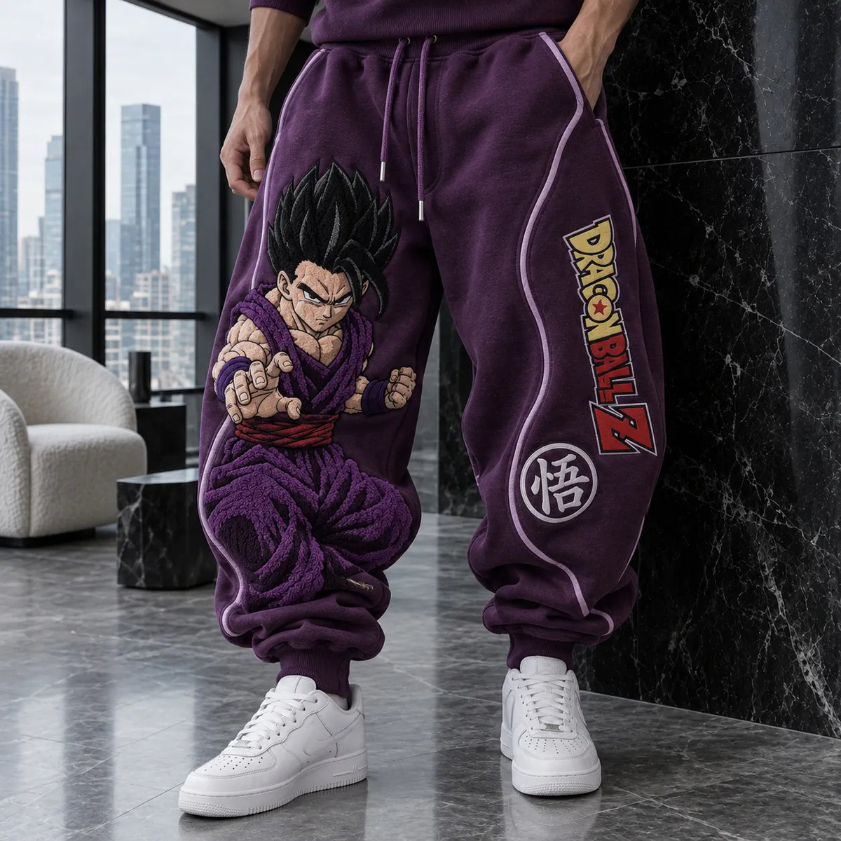 Unisex Loose-fit Casual Lantern-style Sweatpants
