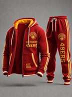 Unisex Casual Football Print Hoodies Set