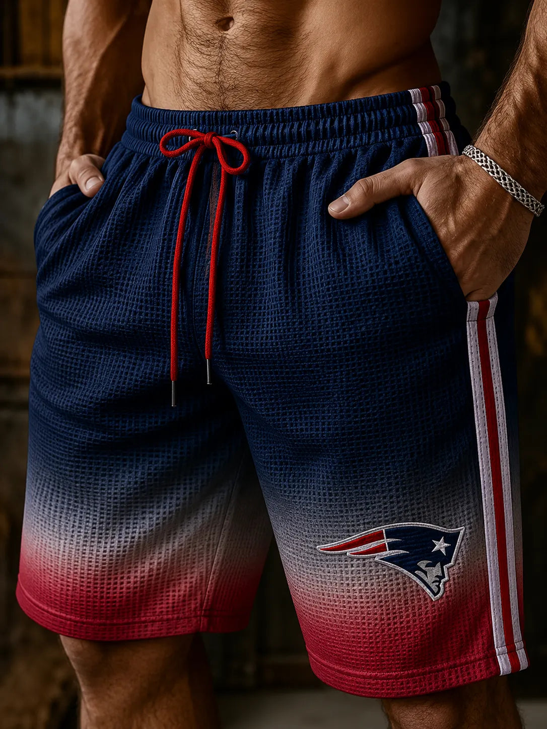 Men's Football Print Casual Shorts