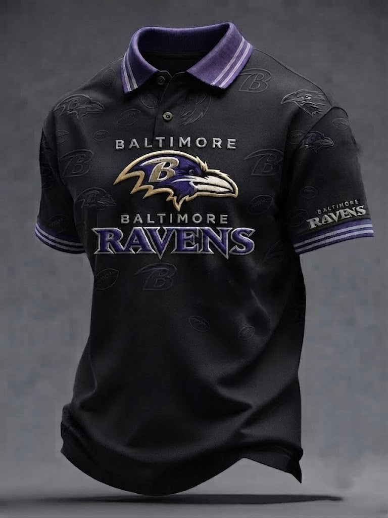Men's Football   Print Polo Shirt