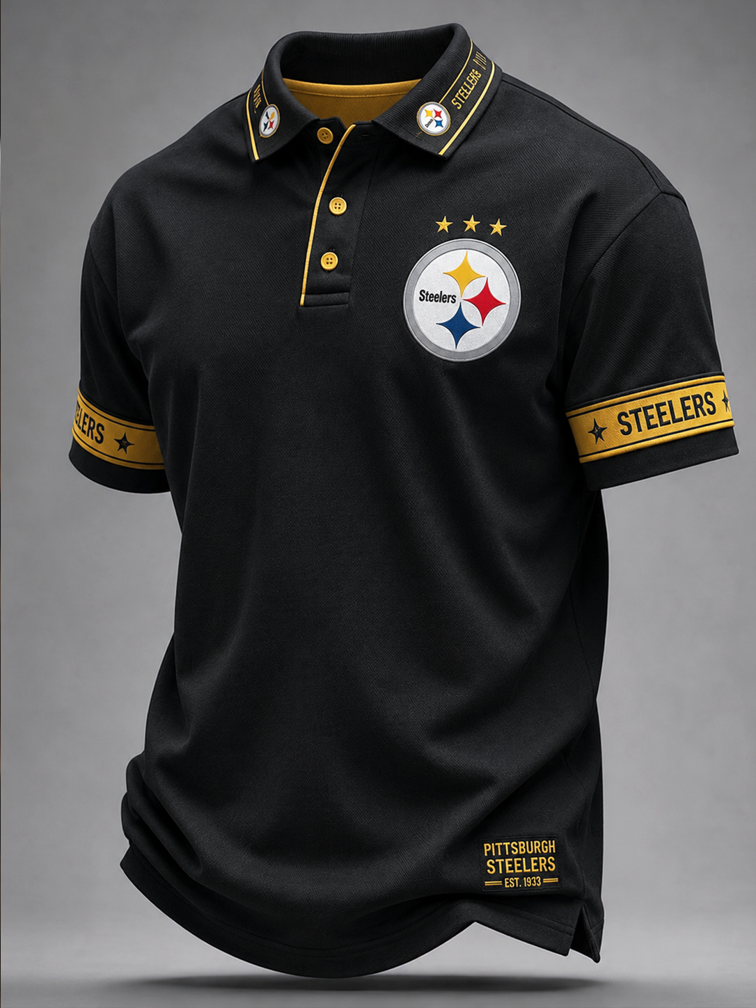 Men's Casual Football Polo Shirt