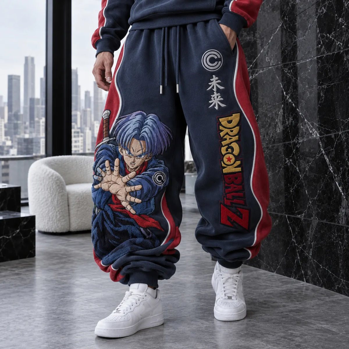 Unisex Loose-fit Casual Lantern-style Sweatpants