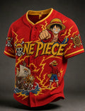 Men's Anime Graphic Short Sleeve Baseball Jersey