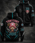 Anime Character Graphic Print Full-Zip Hoodie