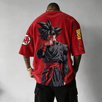 Anime Vintage Waffle Knit T-Shirt