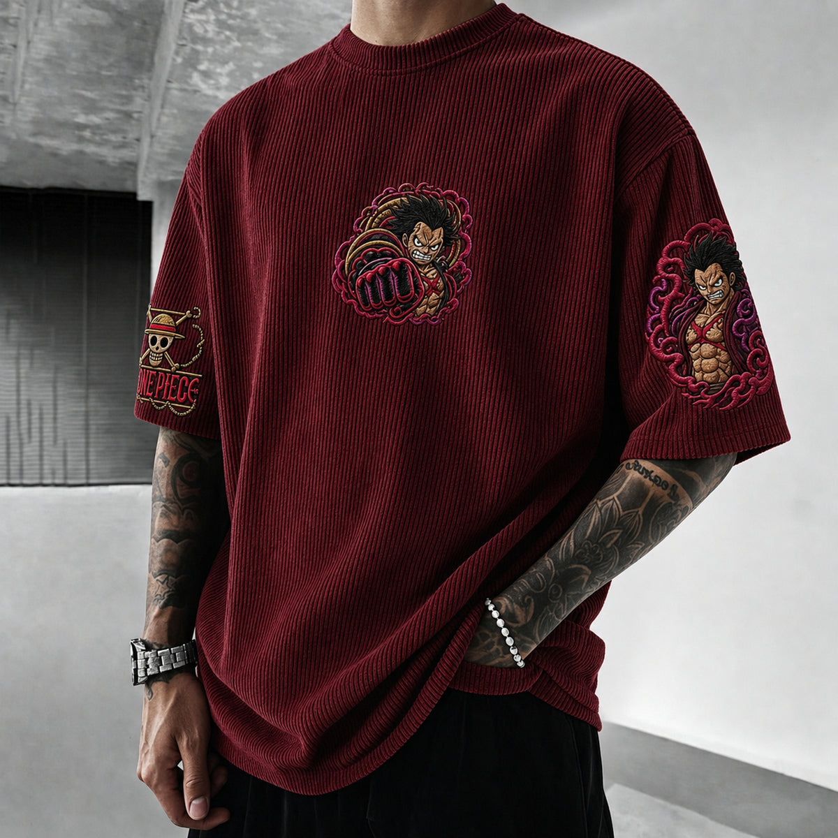 Unisex Anime-Style Retro Oversized T-Shirt