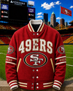 Women's Football Print Pattern Jacket