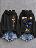 Women's Casual Commemorative-Edition Print Hoodie