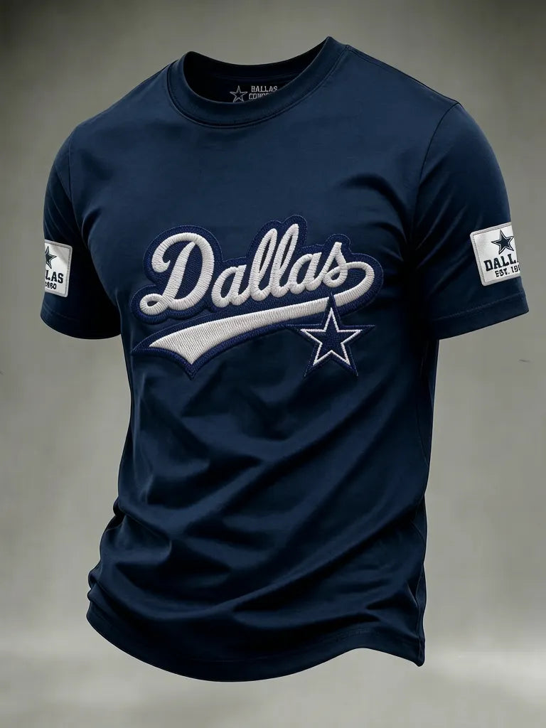Men's Casual Football Short-Sleeve T-Shirt