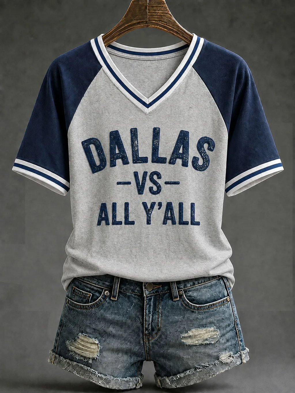 Women's Casual Football Print T-Shirt