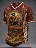 Men's Casual Beer Print Top