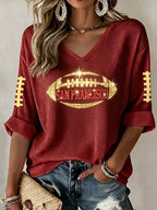 Women's Casual Football T-Shirt