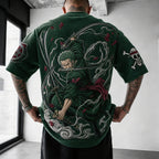Unisex Anime-Style Retro Oversized T-Shirt