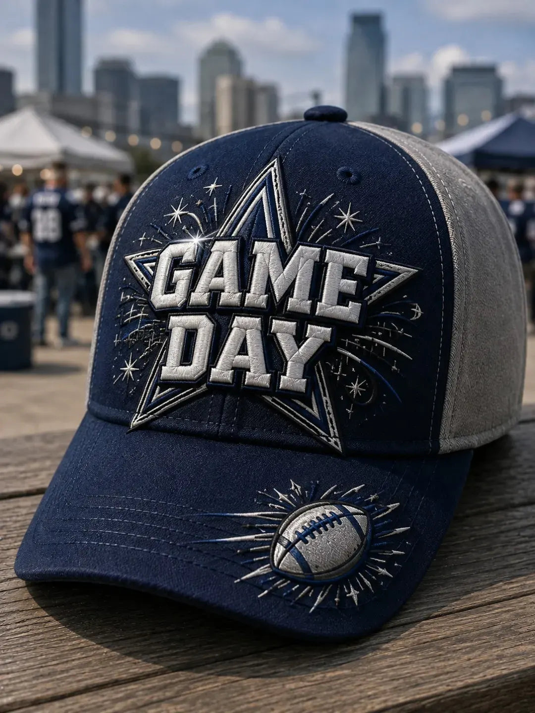Football Print Hat
