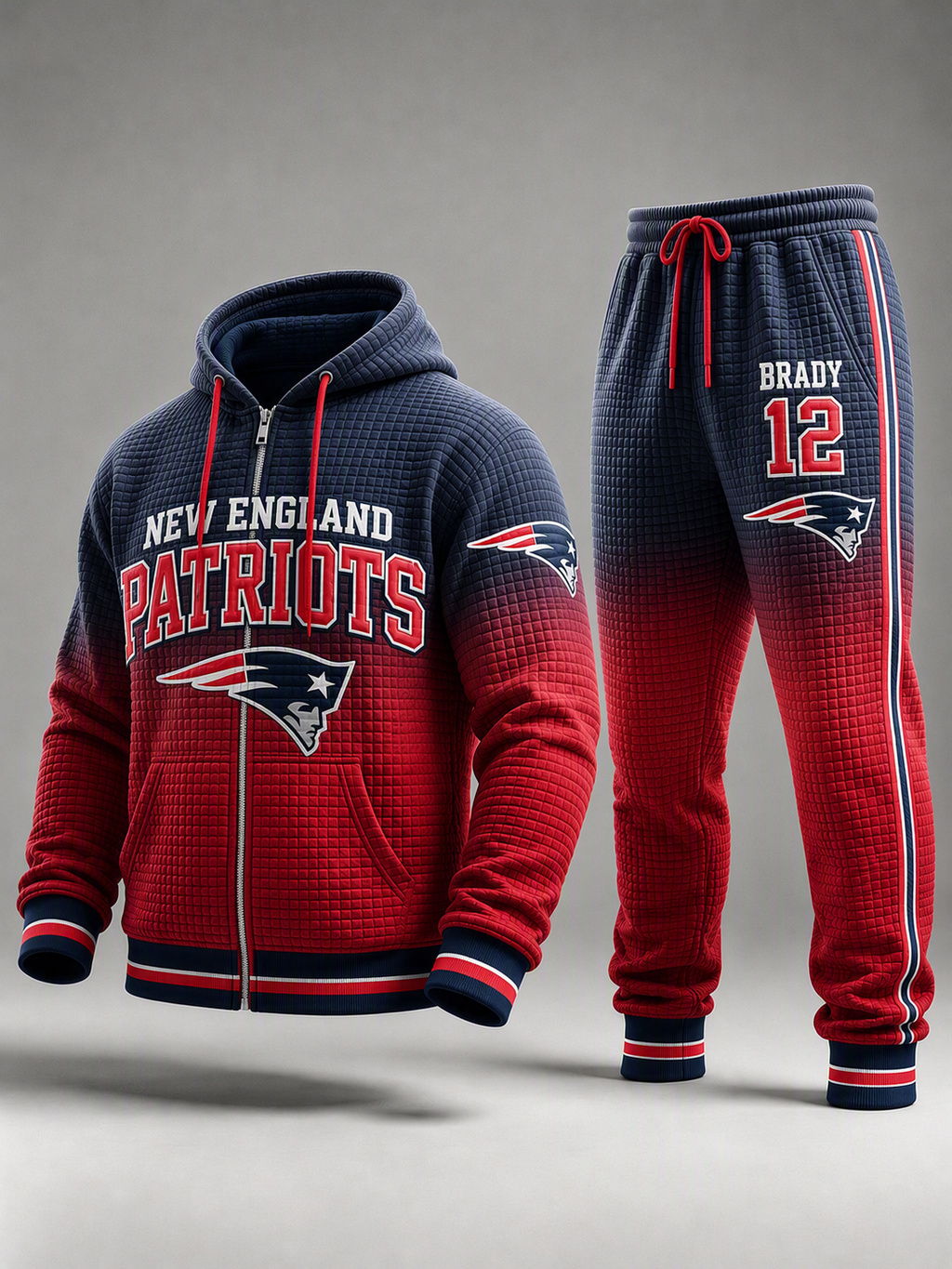 Unisex Casual Football Print Hoodies Set