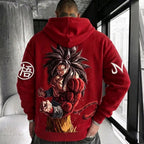 Unisex Oversized Casual Anime-print Corduroy Hoodie