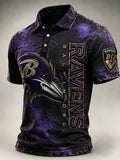 Men's Football Print Polo Shirt