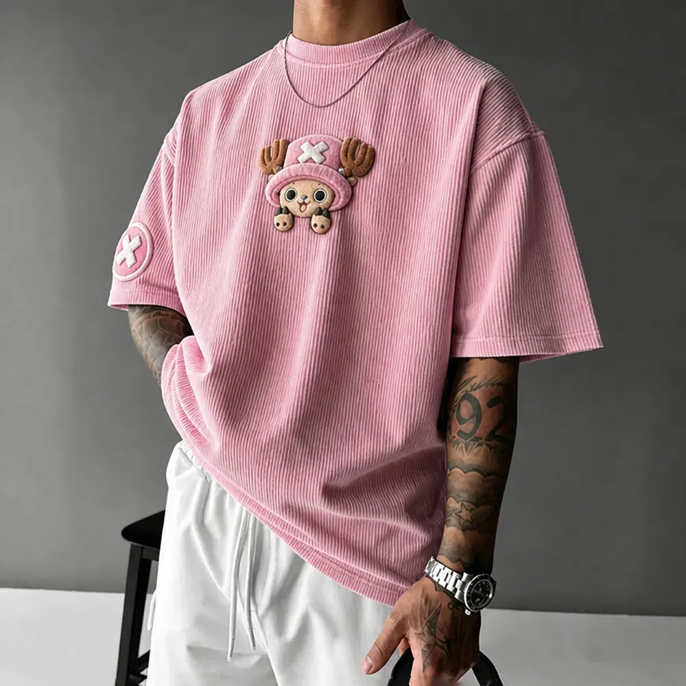 Unisex Anime-Style Retro Oversized T-Shirt