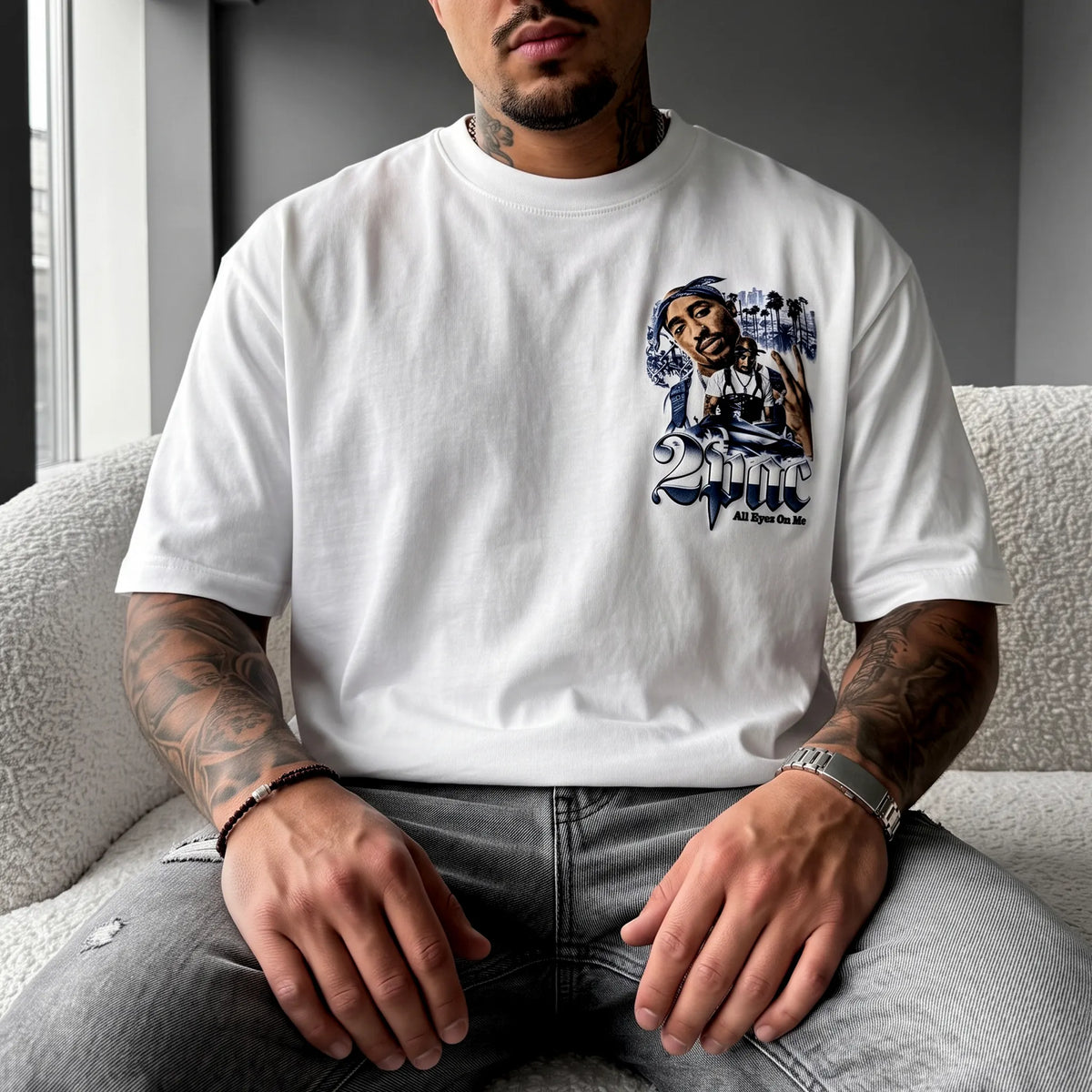 Unisex West Coast Legend Print Short-Sleeve T-Shirt