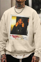 Rapper Tupac Graphic Sweatshirt For Men
