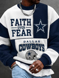 Men's Faith Football Print Sweatershirts