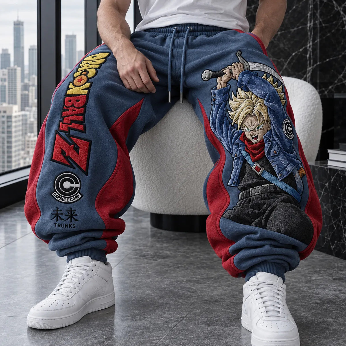 Unisex Loose-fit Casual Lantern-style Sweatpants
