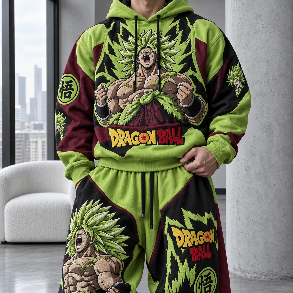 Unisex Oversized Casual Anime-print Hoodie