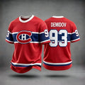 Men's Ice Hockey Fan Print Sports T-shirt
