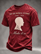 Men's Casual Commemorative Printed Short-Sleeve T-Shirt